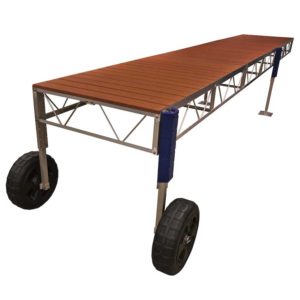 Straight Rolling Jack Dock Brown Aluminum