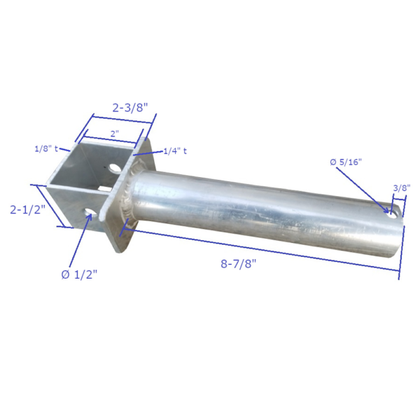 Jack Axle Dimensions