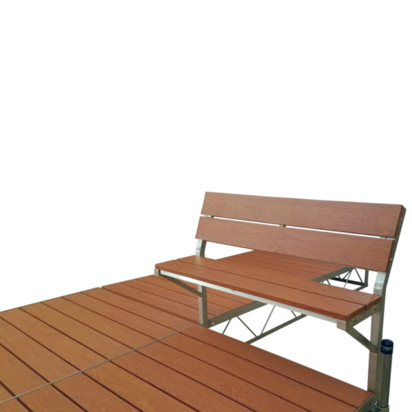 Dock Bench Brown Aluminum
