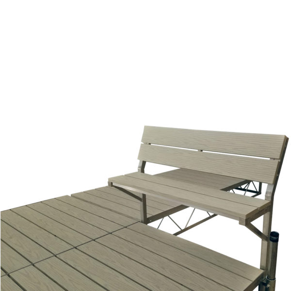 Dock Bench Gray Aluminum