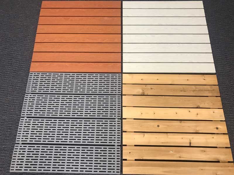 jack dock decking - cedar, poly, gray aluminum, brown aluminum