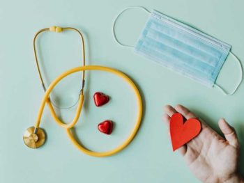 stethoscope mask and heart