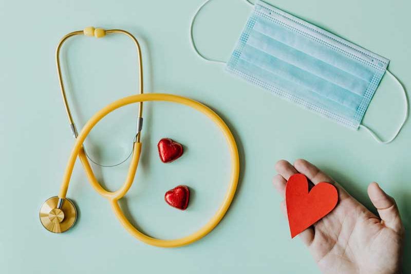 stethoscope mask and heart